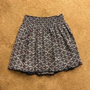 Old Navy Blue Pattern Mini Skirt